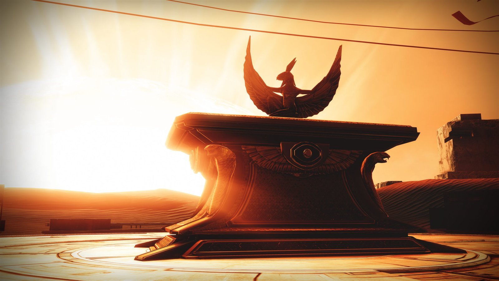 Golden sunlight at the Lighthouse on Mercury